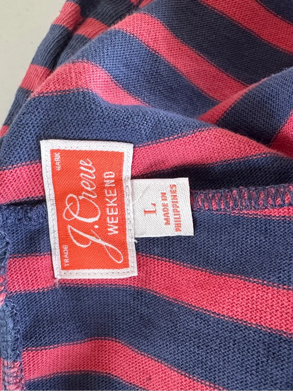 Striped Navy+ Pink vintage style track shorts j.crew